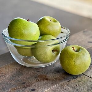 Realistic Decorative Faux Granny Smith Green Apples Bunch of 5